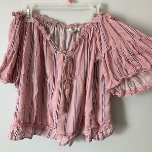Cotton Candy Off-The-Shoulder Top